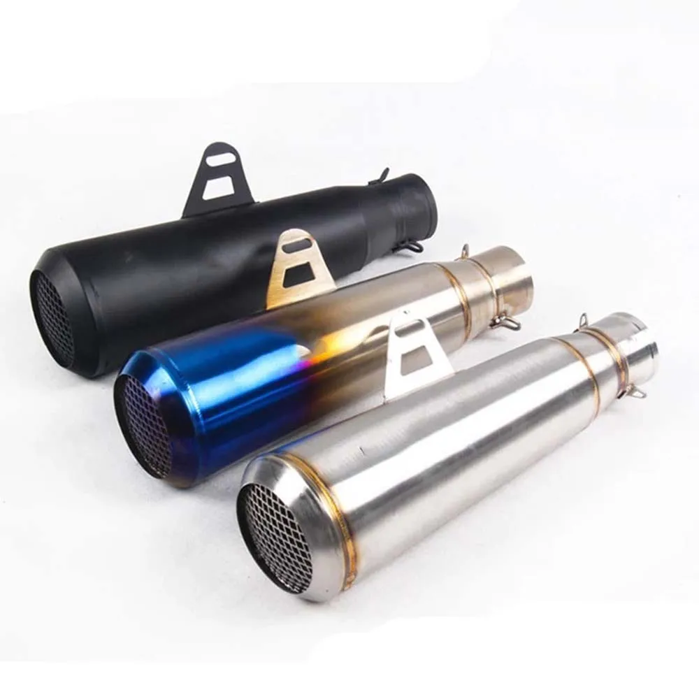 

Input 2inch Exhaust Vent Pipe DB Killer Refit Motorcycle 310mm Length Tail Baffler Pipe Stainless Steel System Universal