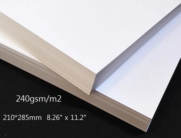 Size 210*285mm 240GSM Plain White Matte Thick Card Cardstock For Paper Craft 10/20/50 You Choose Quantity