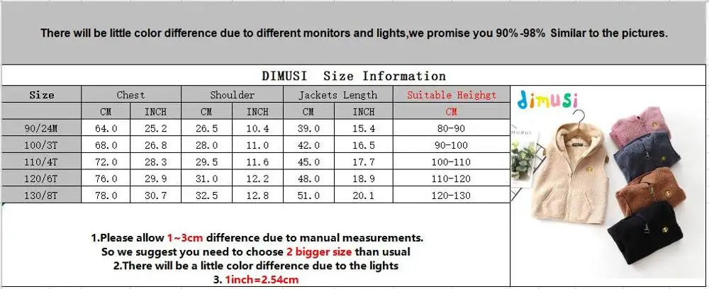 DIMUSi Winter Boys Vest Jackets Casual Child Warm Sleeveless Hooded Coats Baby Girls Polar Fleece Soft Shell Waistcoats Clothing