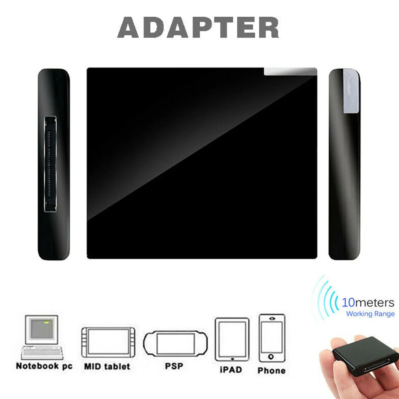 30Pin Wireless bluetooth A2DP Music Receiver Audio Adapter Dock For iPhone iPod