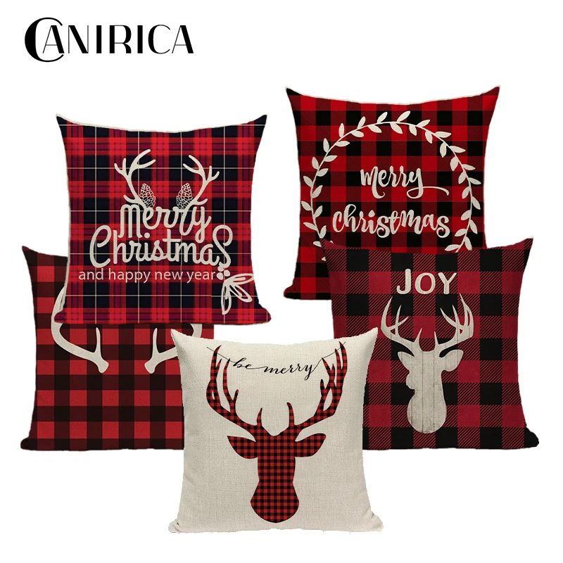 

Christmas Pillow Case Christmas Decorations For Home Throw Pillows For Living Room Nordic Funda Cojines 45x45 Pillows Decor Home