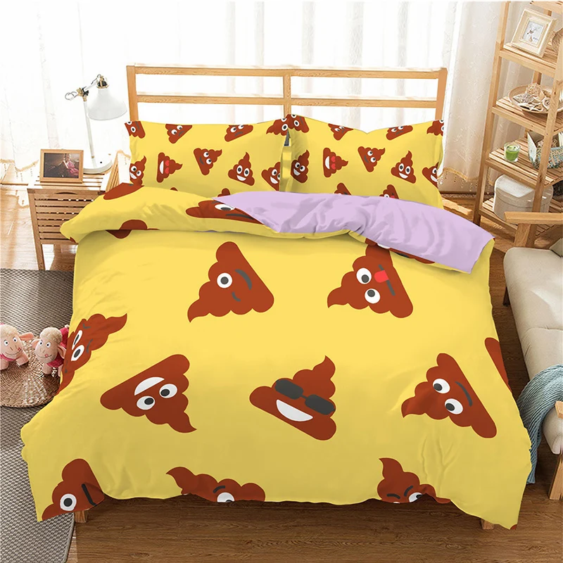 

Homesky Cartoon Bedding Set Funny Duvet Cover Home 135 Beds Comforter Cover Pillow Case 2/3 pcs Adult Child Size