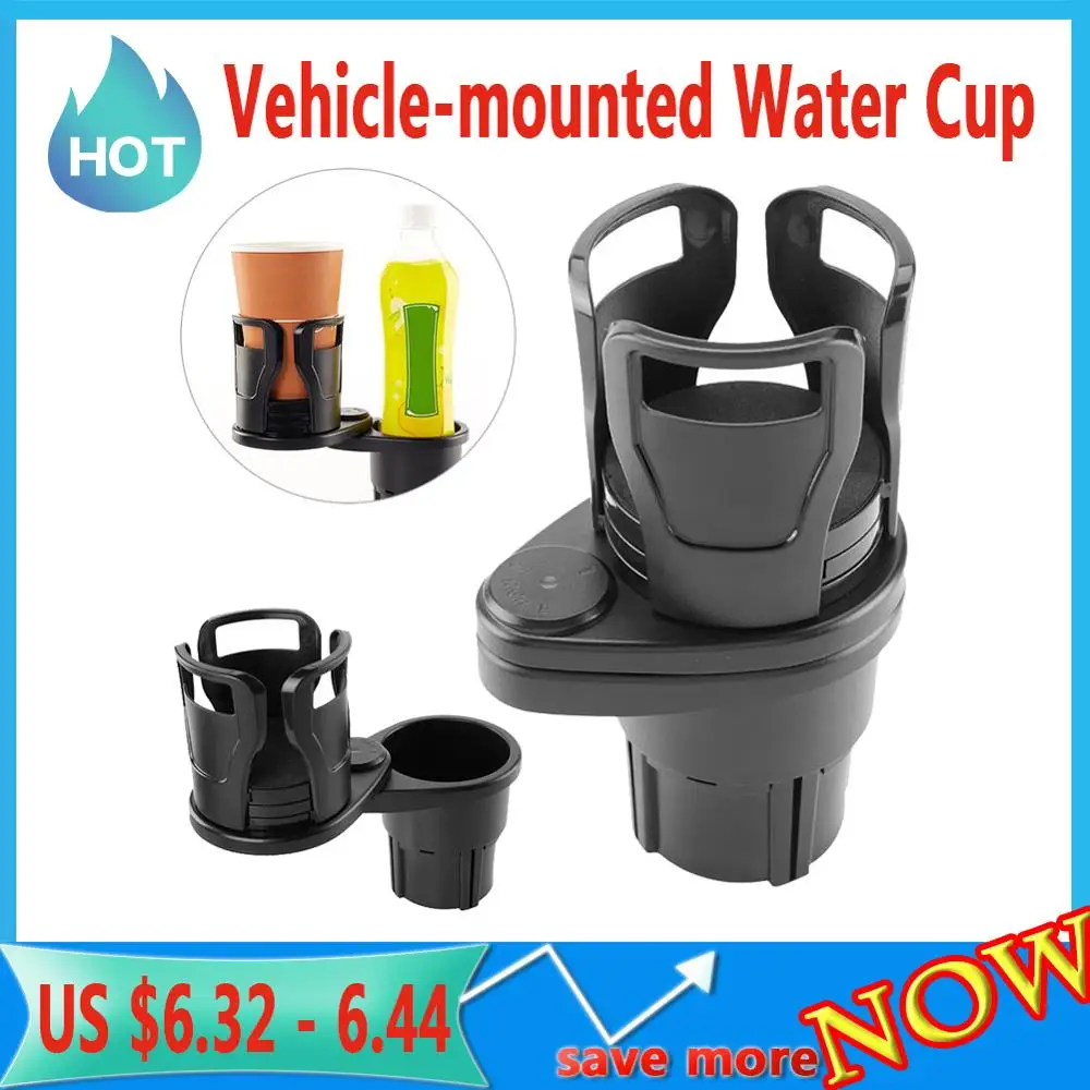 

Vehicle-mounted Water Cup Drink Bottle Holder Automotive Multifunctional Rotating Dual Cup Mount Universal Organizer Holder 2020