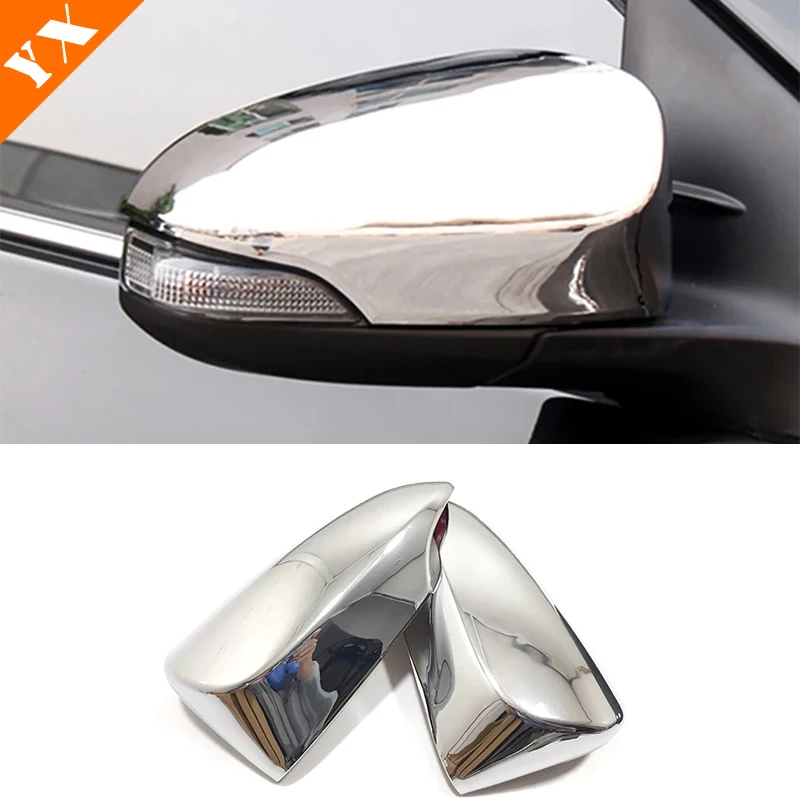 

ABS Carbon/Chrome For Toyota Atara SX 2012 2013 2014 2015 2016 2017 Car side door rearview mirror cover Trim accessories 2pcs