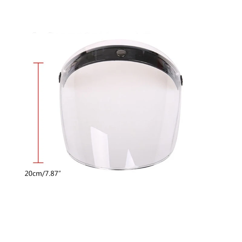 2024 New 3-Snap Helmet for Peak Lens for Sun Shade Shield Wear Resistant for 3/4 Motorcycle Open Face Helmet Visor
