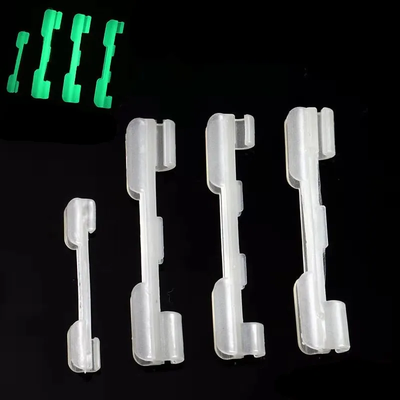 10pcs Night Fishing Rod Tip Chemical Fluorescent Light HolderClip Used On Light Stick Fishing Glow Stick Fishing Rod Feeder Carp