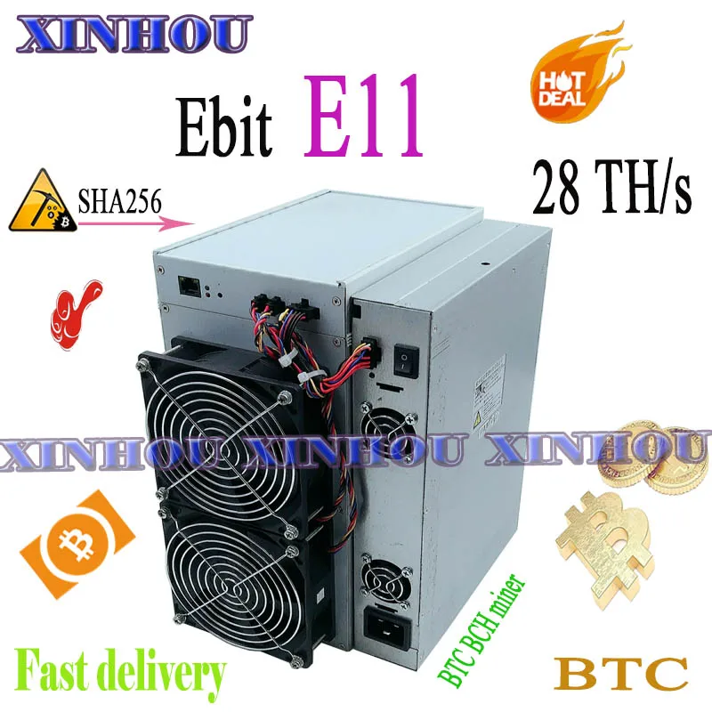 

Used BTC BCH miner Ebit E11 28t SHA256 Asic miner More economical than E12 A1066 A1246 Antminer S19 S17 M31S M30S M20S M21S