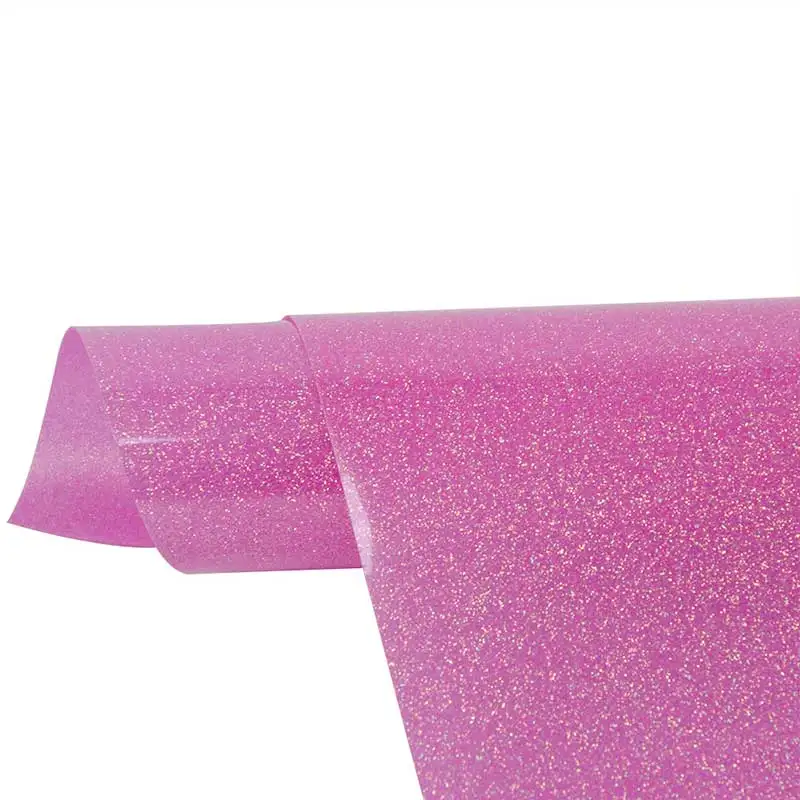 

Pink glitter Heat transfer vinyl iron on transfer for clothes HTV vinyl heat press decor film DIY easy weed cut crafts materials