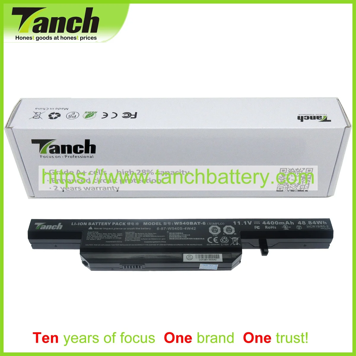 

Tanch Laptop Battery for CLEVO 6-87-W540S-4W41 W540BAT-6 6-87-W540S-4U4 6-87-W540S-427 1 6-87-W540S-4W42 11.1V 6cell