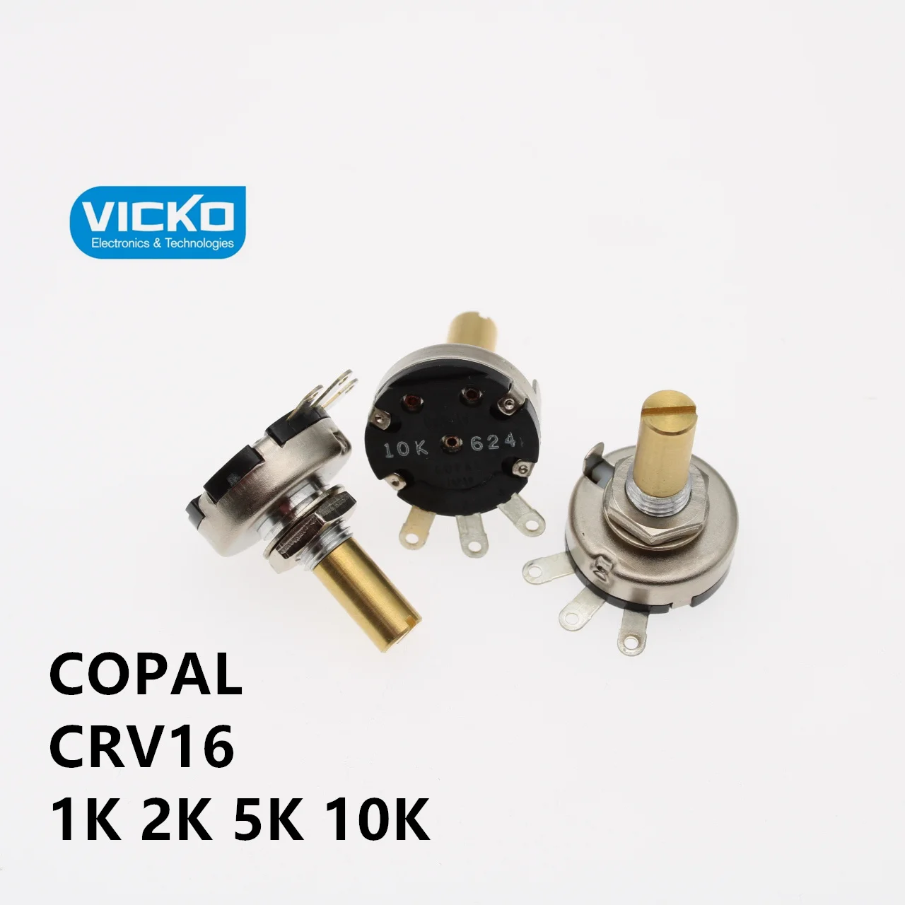 

COPAL conductive plastic potentiometer CRV16 1k 2k 5k 10k CRV16-00-502 102 202 103 switch