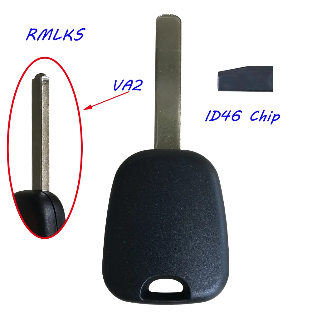Klucz samochodowy ID46 Chip automatyczny Transponder klucz NE73 ostrze pasuje do Peugeot 206 207 klucz chipowy