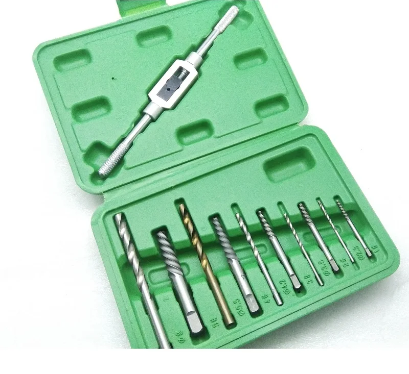 New 11pcs/set 3MM-10MM Damaged Screw Extractor Drill Bits Guide Set Broken Speed Out Stripped Screw Extract Remover Set