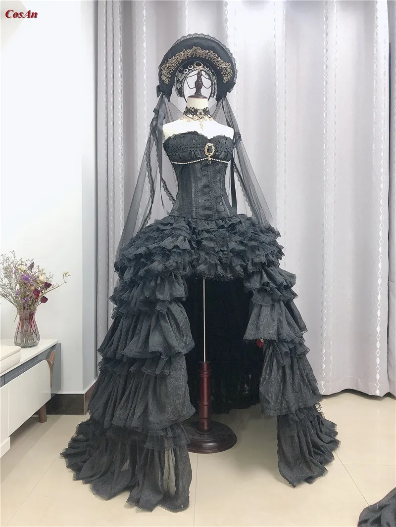 Hot Anime Lilith Cosplay Costume Beautiful Gorgeous Black Formal Dress Activity Party Role Play Clothing High-End Custom-Make