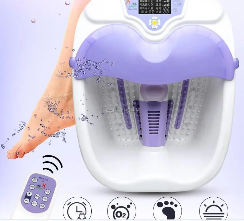 Voet Massage Bad Volautomatische Elektrische Verwarming Thermostaat Begassing Bubble Voet Thuis Pedicure Machine