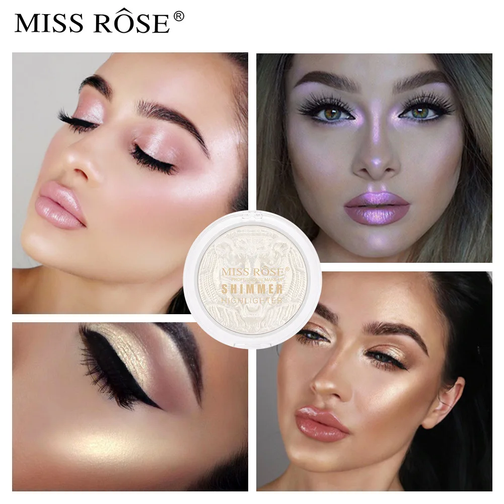 Miss Rose Leeuw Diamant Hoogglans Gezicht Neus Shadow Lichaam Drie-Dimensionale Verhelderende, hot Selling Make-Up Hoogglans Poeder