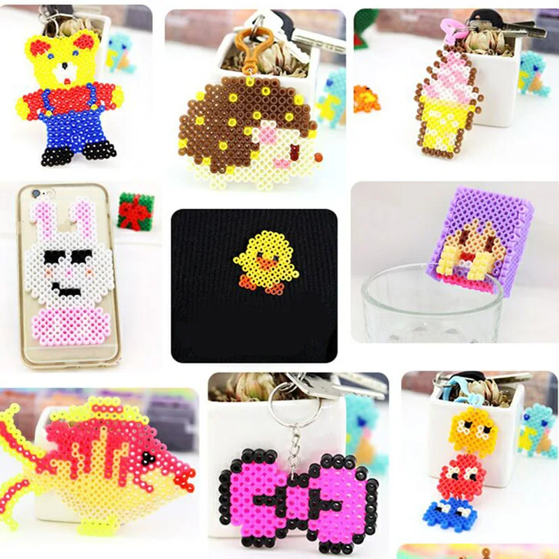 Mini Hama Beads for Kids, Perler Fuse Beads Brinquedos, DIY Toy for Children, Atividade Ferro, Disponível, Garantia de qualidade, 2.6mm, 4500Pcs por