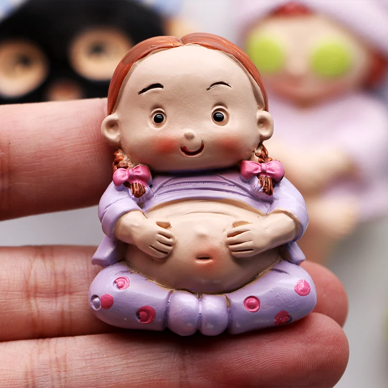 Yoga girl mask leisure comfortable home 3D cartoon character fridge magnet magnetic FRIDGE STICKER hand decorated personas model