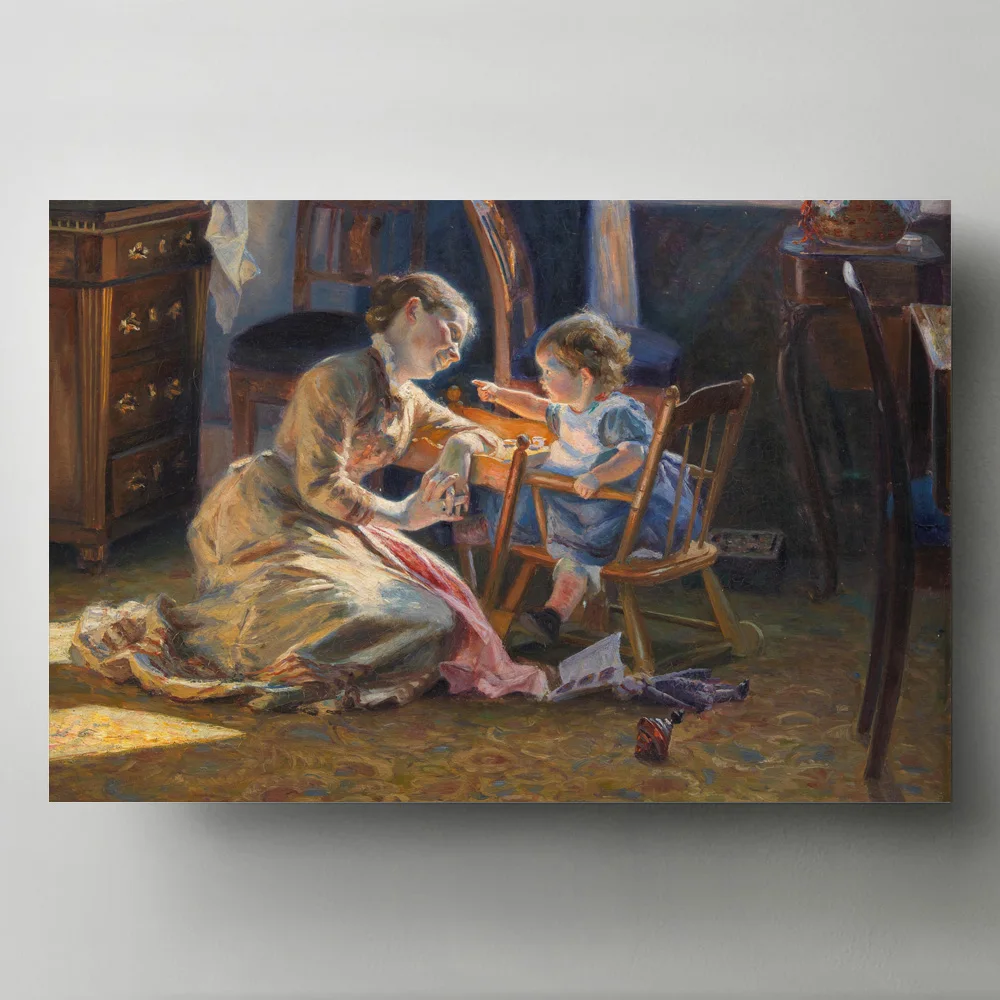 

1888 (год) художественная Живопись Дети Малыш мать настенное Искусство Холст Плакаты и принты современный дом Декор для гостиной