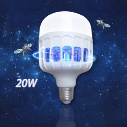 AC 220V 110v 20W E27 LED Lamp Bulbs Mosquito Killer Light 2 In 1 Mosquito Trap Insect Killer Bug Zapper Night Light For Home