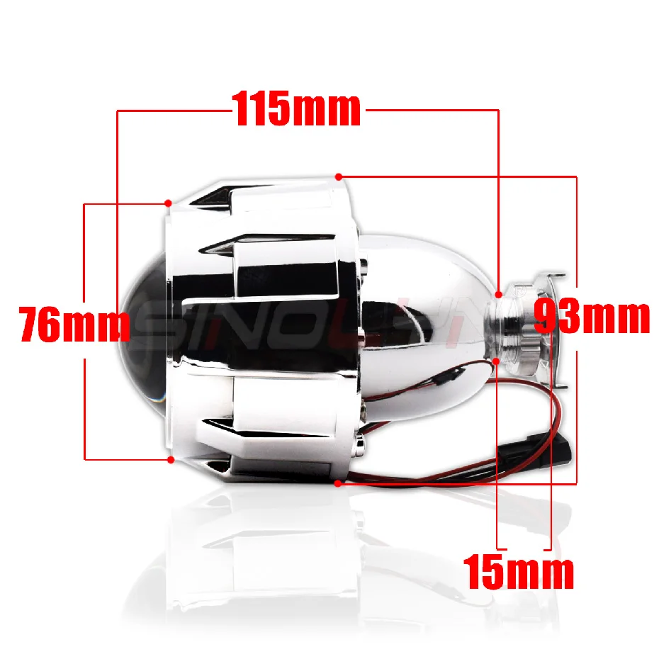 Sinolyn 2.5 Inch 8.0 Bi Xenon Lenses For H7 H4 9005 9006 Headlight 2 PcsMini Projector H1 Car Lights Motorcycle Car Accessories