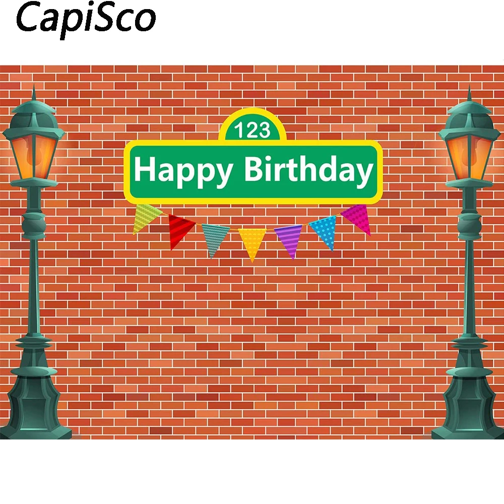

Capisco Brick Wall Street фон для фотосъемки первая 1-я девушка мальчик день рождения фон Декор детский душ фотосессия стенд