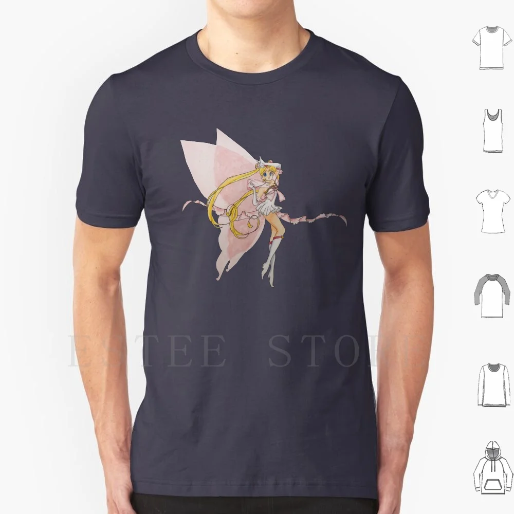 

T Shirt Print Cotton Super Tsukino Usagi Usagi Bunny Pink Color