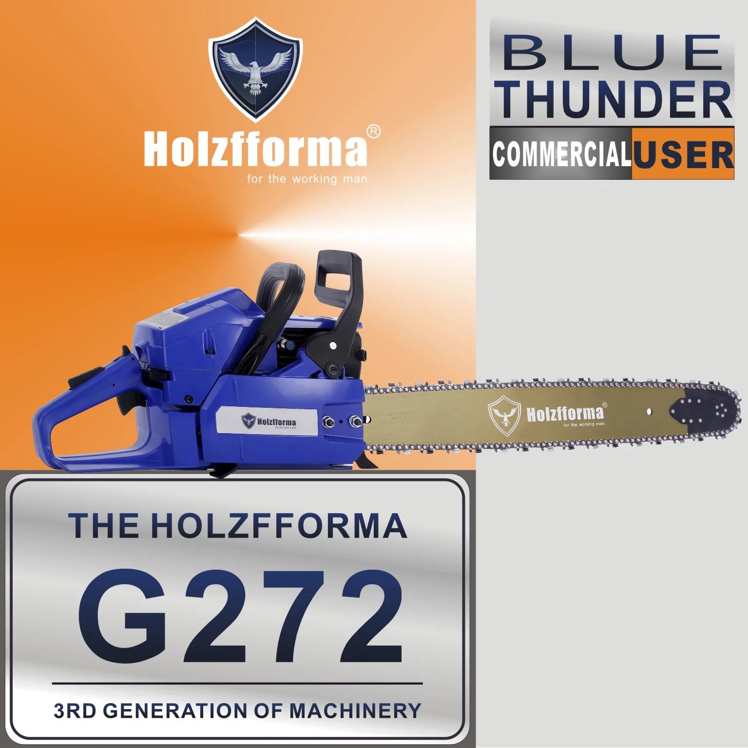 Farmertec 72cc Holzfforma G272 All Parts Are Compatible With HUSQ 61 268 272 XP Chainsaw Without Guide Bar and Saw Chain