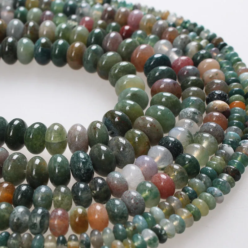 

Natural Stone Stone India Agate Rondelle Spacer Abacus Beads Loose Beads 4 6 8mm For Bracelets Necklace Jewelry Making