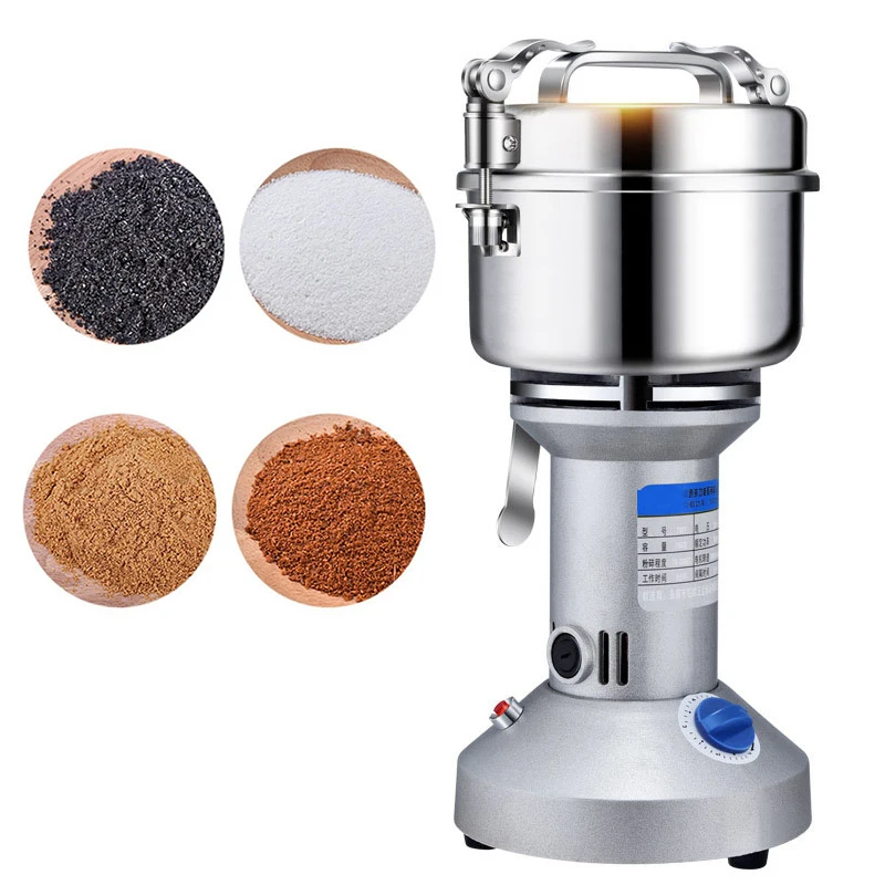 750g Stainless Steel High Speed Grains Spices Herb Cereals Coffee Dry Food Grinder  Home Medicine Powder Crusher