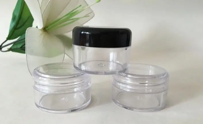 

30g 30ml/1oz Refillable Plastic Screw Cap Lid with Clear Base Empty Cosmetic Jar for Nail Powder Bottle Eye Shadow Container