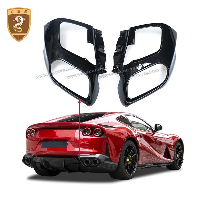 For Ferrari 812 OEM Style Car Rear Bumper Wrap Angle Lip Side Corner Diffuser Splitter Spoiler Scratch Protector Accessories