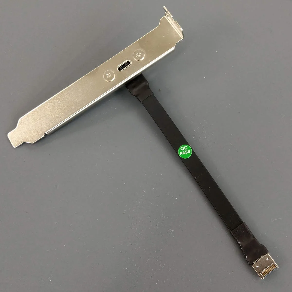 USB3.1 Flat Soft Extension Cable with Screw Hole Type-C to Type-E Interface Motherboard Front Rear Chassis Baffle ADT-Link