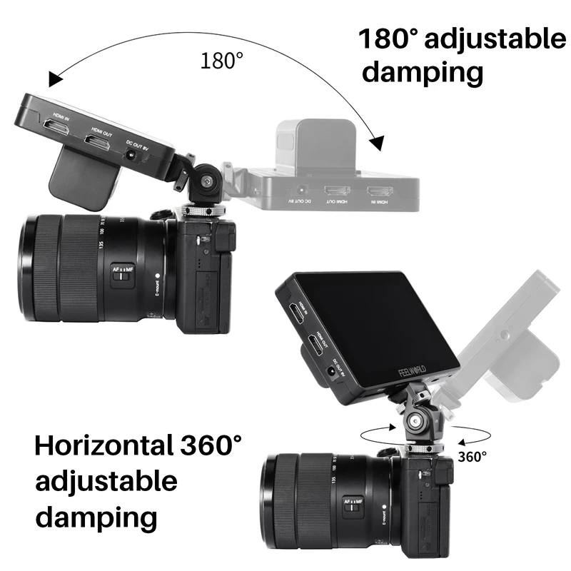 Tripé com cabeça redonda para câmera ulanzi u150 dslr, suporte com esfera para monitor, acessórios de cabeça com parafuso de 1/4 "e furo de localização