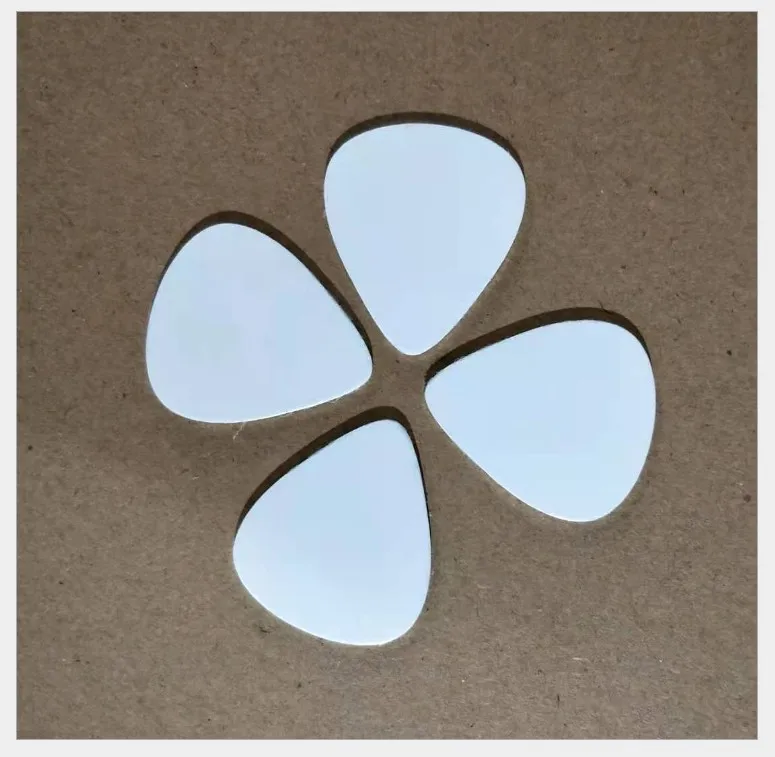 Free Shipping 50pcs/lot Sublimation Blank Metal Plate for Guitar Pick Musical Instrument Part DIY