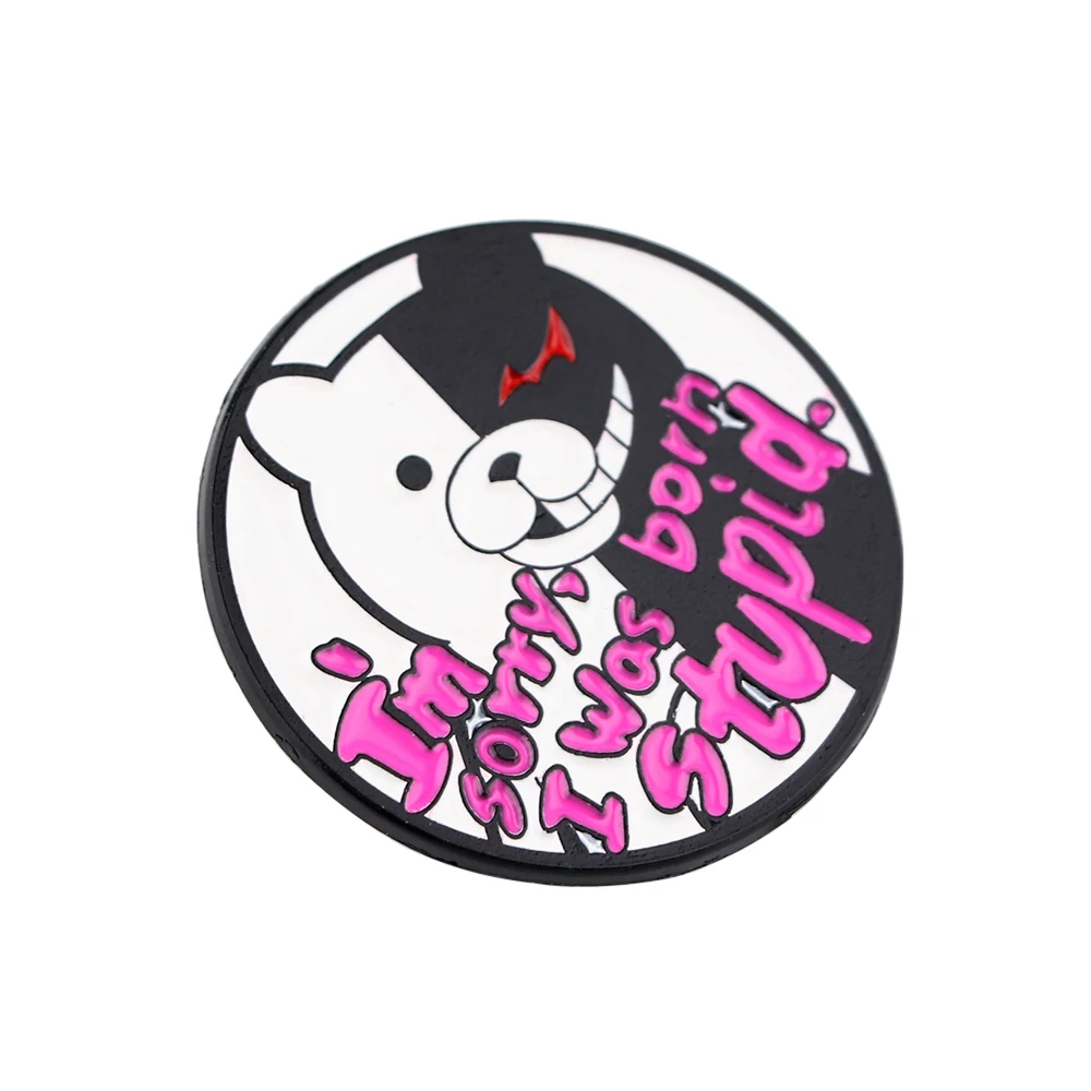 PF1238 im sorry, i was born stupid Soft Enamel Pin Anime Enamel Pins for Clothes Badges Gifts Jewelry Accessories