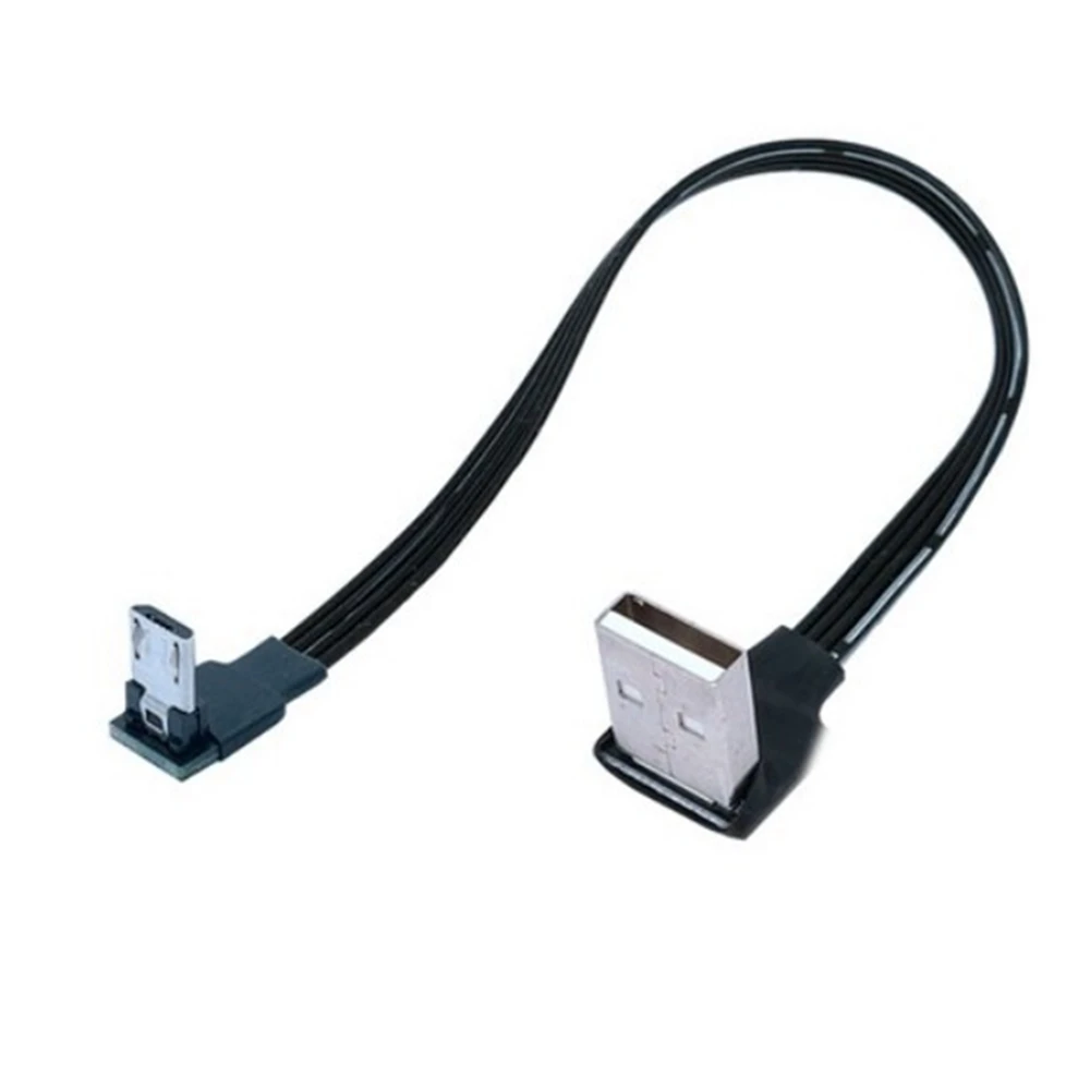 Neue Micro USB Männlich 90 Grad up Abgewinkelt USB Männlichen Unten Gewinkelt Kabel Sync Daten Lade 0,2 m 0,3 M 0,5 M