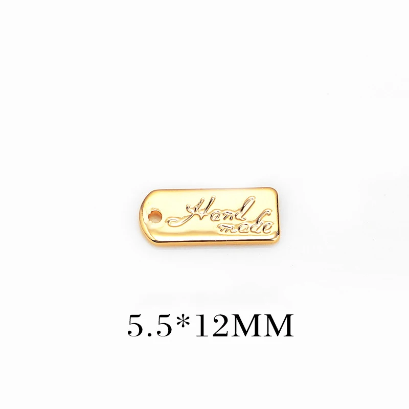 (1010)20PCS 5,5 x12MM Loch 0,5 MM 24K Gold Farbe Messing Rechteck Handgemachte Charms Anhänger Diy Schmuck Erkenntnisse Zubehör – Detail 2
