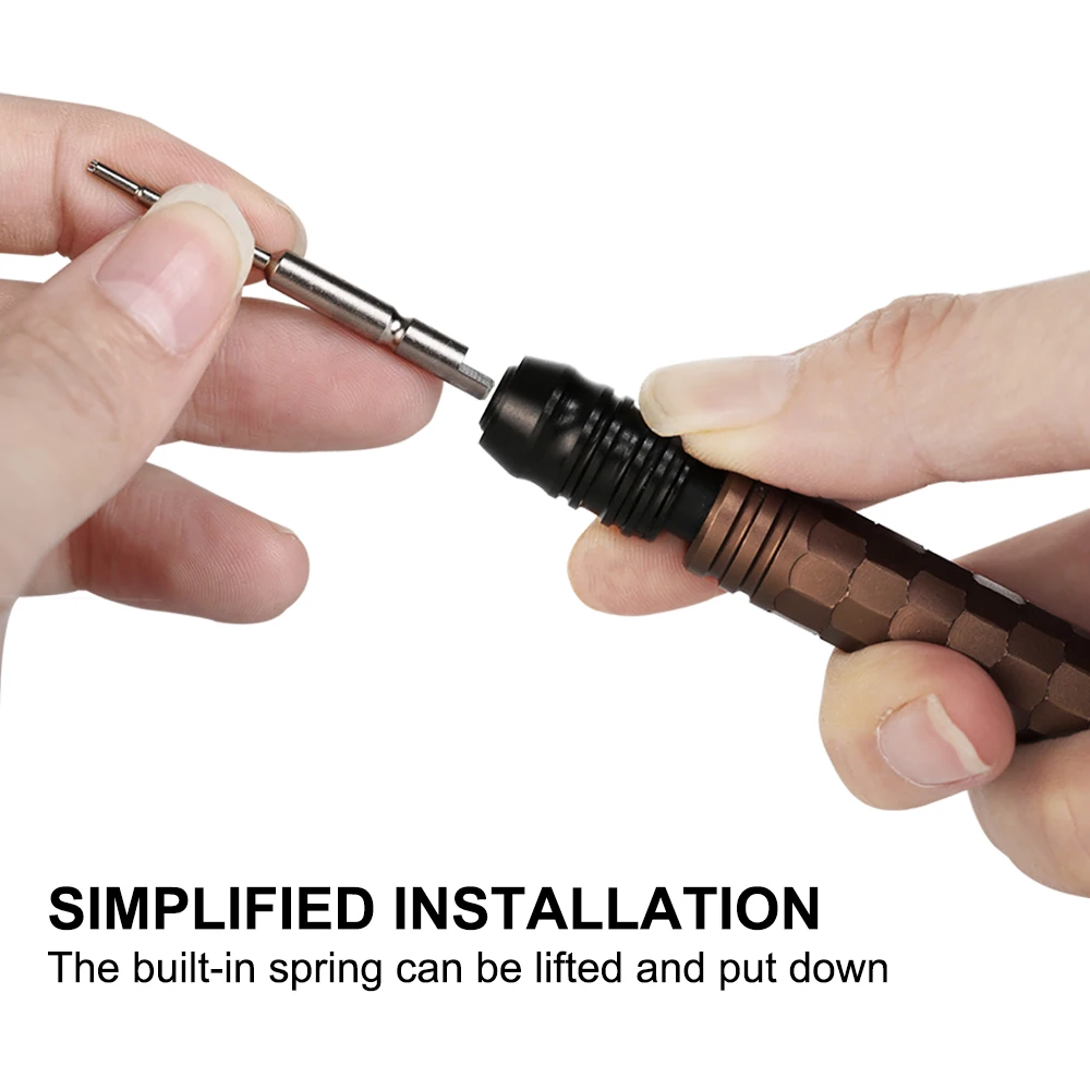 طقم مفك برغي HTM 5 في 1 صلابة عالية S2 أجزاء مفك براغي قابلة للاستبدال Torx Y0.6 Phillips1.2/1.5 للإصلاح