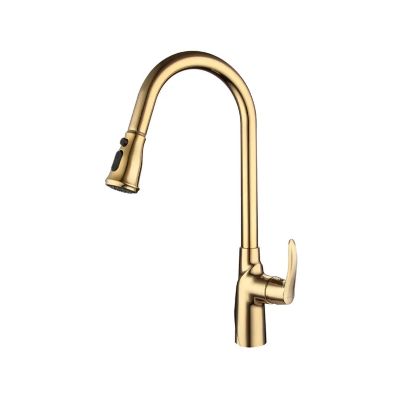Solid Brass copper kitchen sink faucet Pull out Cold hot water kitchen faucet Single hole Single handle,Good Quality faucet