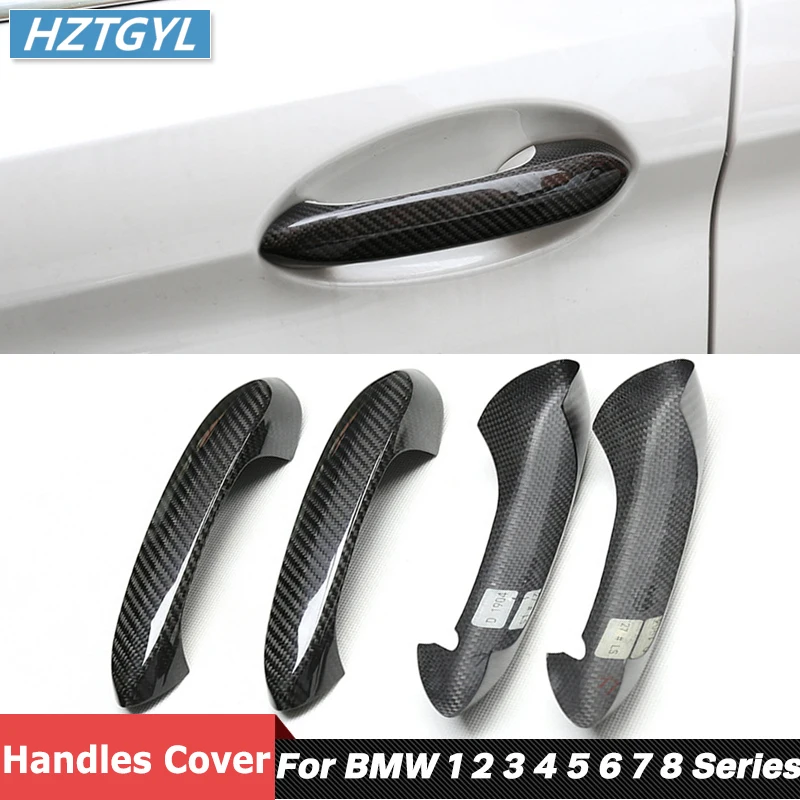 Dry Carbon Material Car Exterior Door Handle Covers For BMW 1 2 3 4 5 6 7 8 Series 325i 530i G20 G30 G80