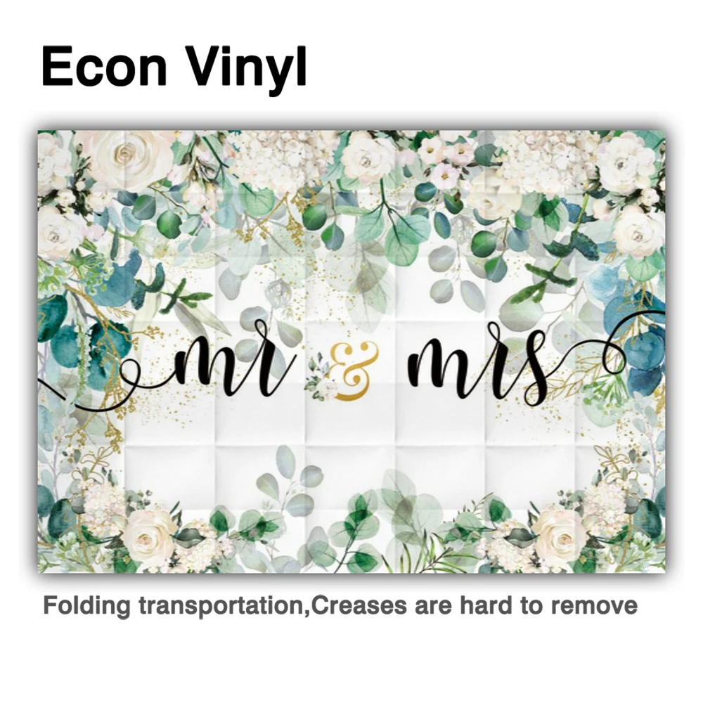 Funnytree Frühling Hochzeit Party Hintergrund Blätter Weiß Blumen Reine Braut Banner Gold Punkte Zweige Photozone Requisiten Hintergrund