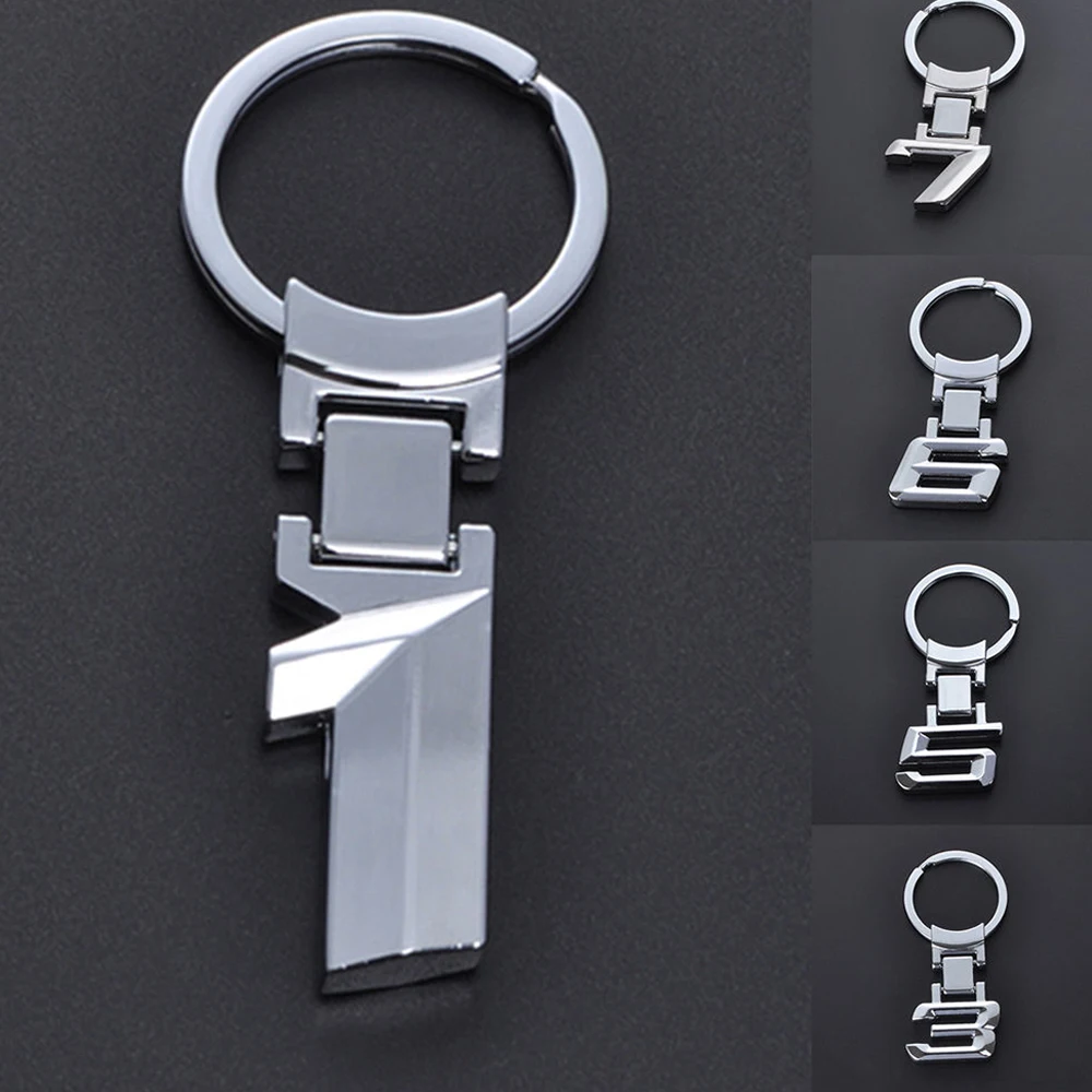 Fashion Creative Modified Digital Metal Car Keychain Key Ring Key Chain For Adui Lexus Bezn BMW X 1 3 5 6 7 8 Logo Car Styling