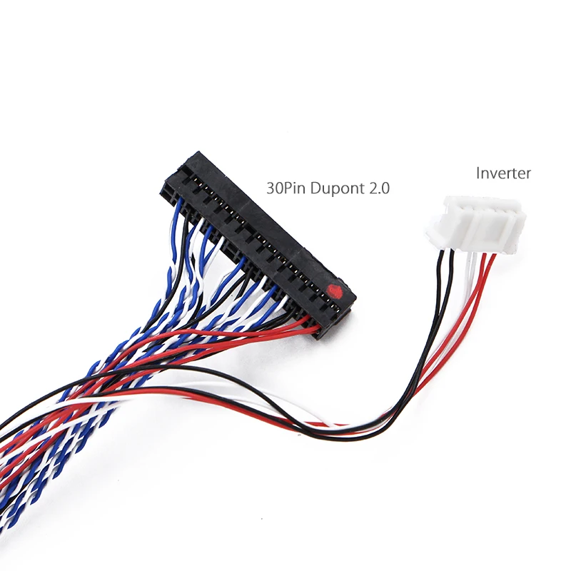 30cm/50cm Universal 2CH 6-bit 40P LVDS Screen Universal LCD Driver Board Cable 0.5mm Pin Pitch for LCD DIY Modified display