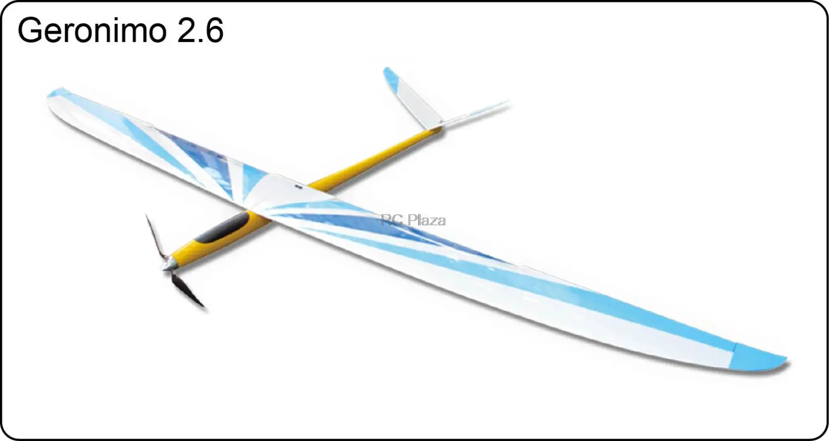 

Geronimo Electric Glider 2600mm KIT with Motor +Propeller +Spinner RC Model Sailplane Fiberglass Fuselage Wood wing