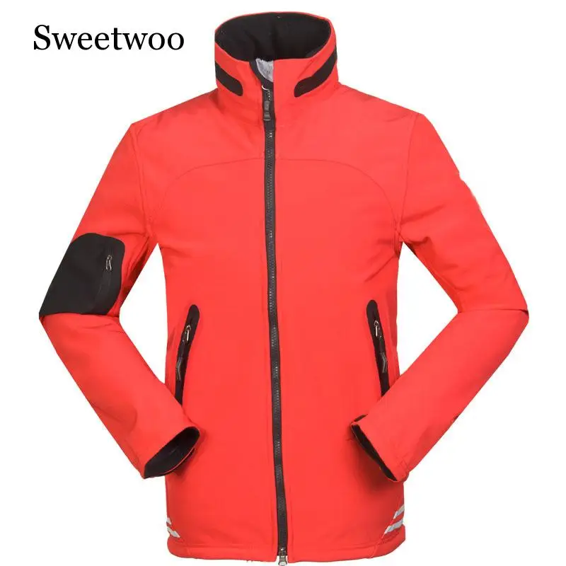 SWEETWOO Winter Men's Thermal Softshell Thin Fleece Jackets Outdoor Sports Coat Hiking Climbing Trekking  Windbreakers Men