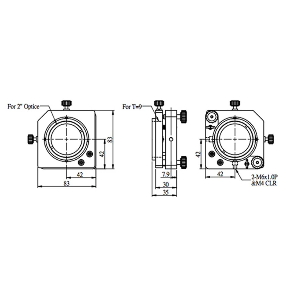 Four dimensional precision fixture Clamping D50.8mm Offset reflector frame Optical experiment support frame physical optics