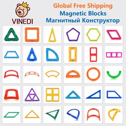 VINEDI Big Size Magnetic Blocks Magnetic Designer constructor Set Model & Building Toy Magnets Educational Toys For Children