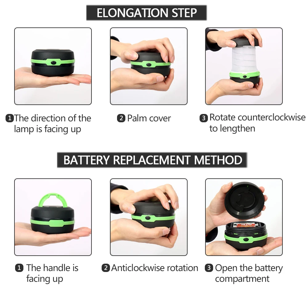 Camping Light Flashlight Two In One LED Spring Outdoor Camping Light Telescopic Folding Tent Pony Light Portable Lamp