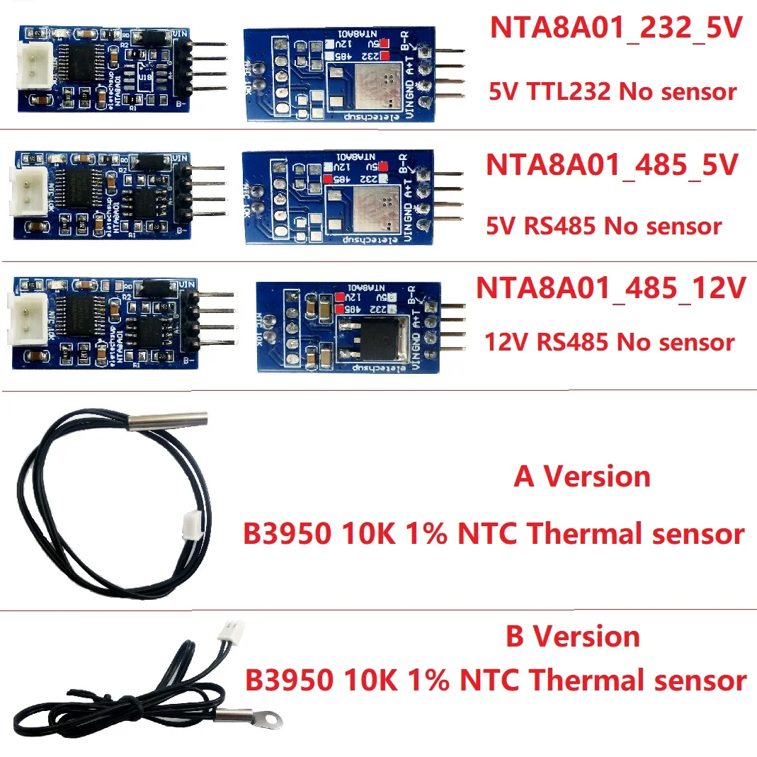 -20-125 Celsius RS485 TTL RS232 Temperature Sensor Converter Module for 10K 3950 NTC Thermistor Resistor replace DS18B20 PT100