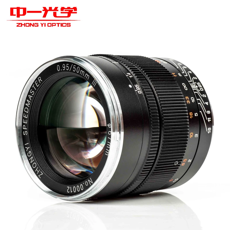 Zhongyi 50mm F0.95 III Lens Full Frame Large Aperture Fixed Focus For Sony A/E Canon RF Nikon Z Leica L A7R A7 A6000 Camera